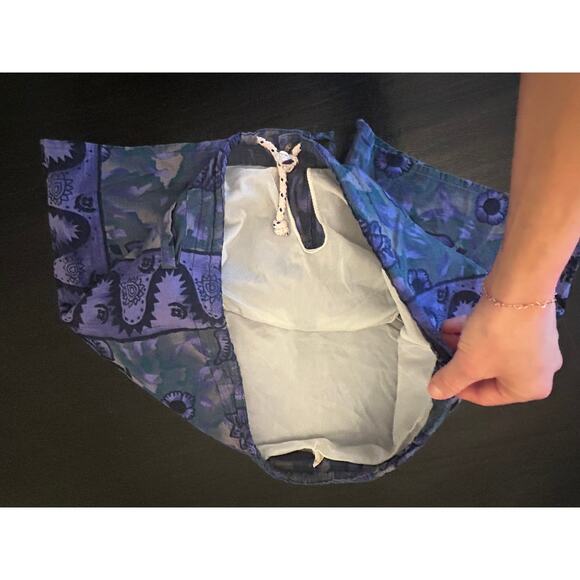 Vintage Yachting Zegna Swimsuit Bathing Swim Trunks Shorts Purple Black M men’s - Picture 3 of 14